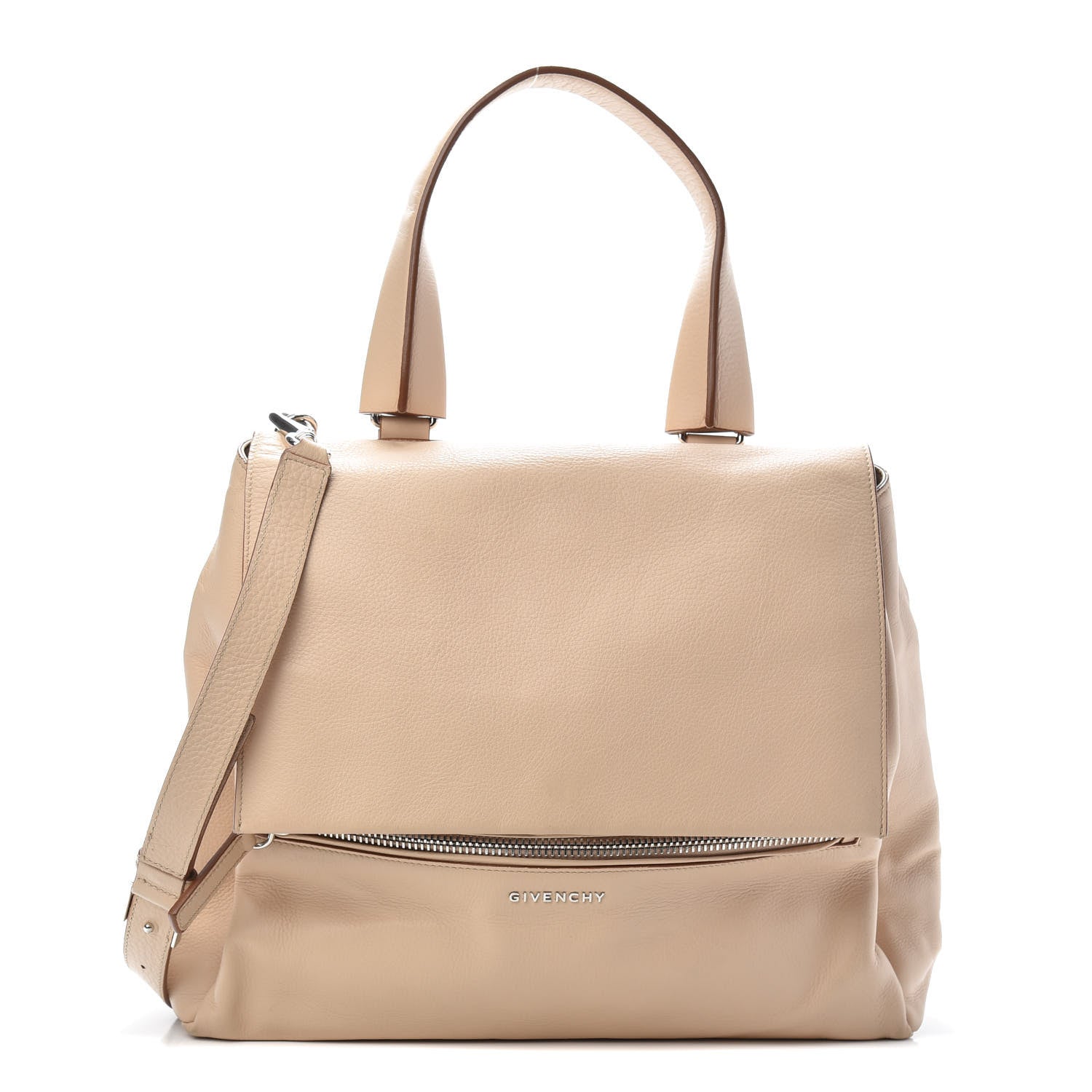 Givenchy Grained Calfskin Medium Pandora Pure Flap Bag Sand 1 of 9