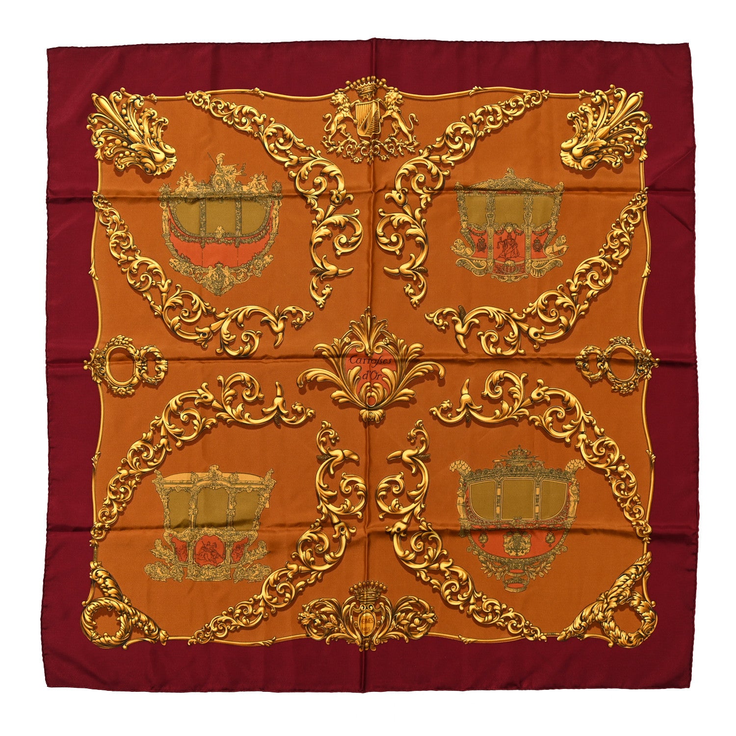 Hermes Silk Carrosses D’Or Scarf 90 1 of 3