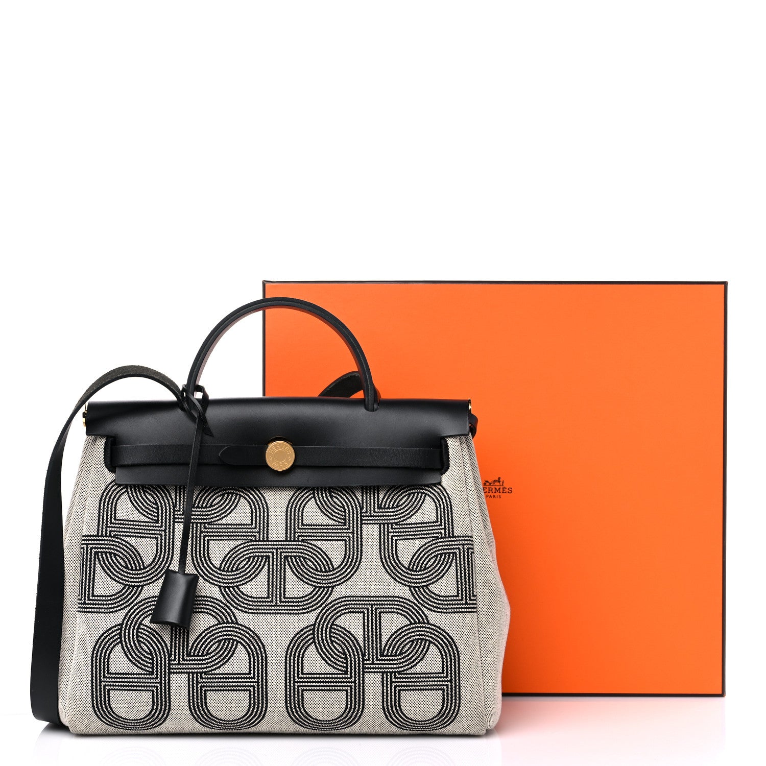 Hermes H Plume Canvas Vache Hunter Circuit 24 Herbag Zip Retourne