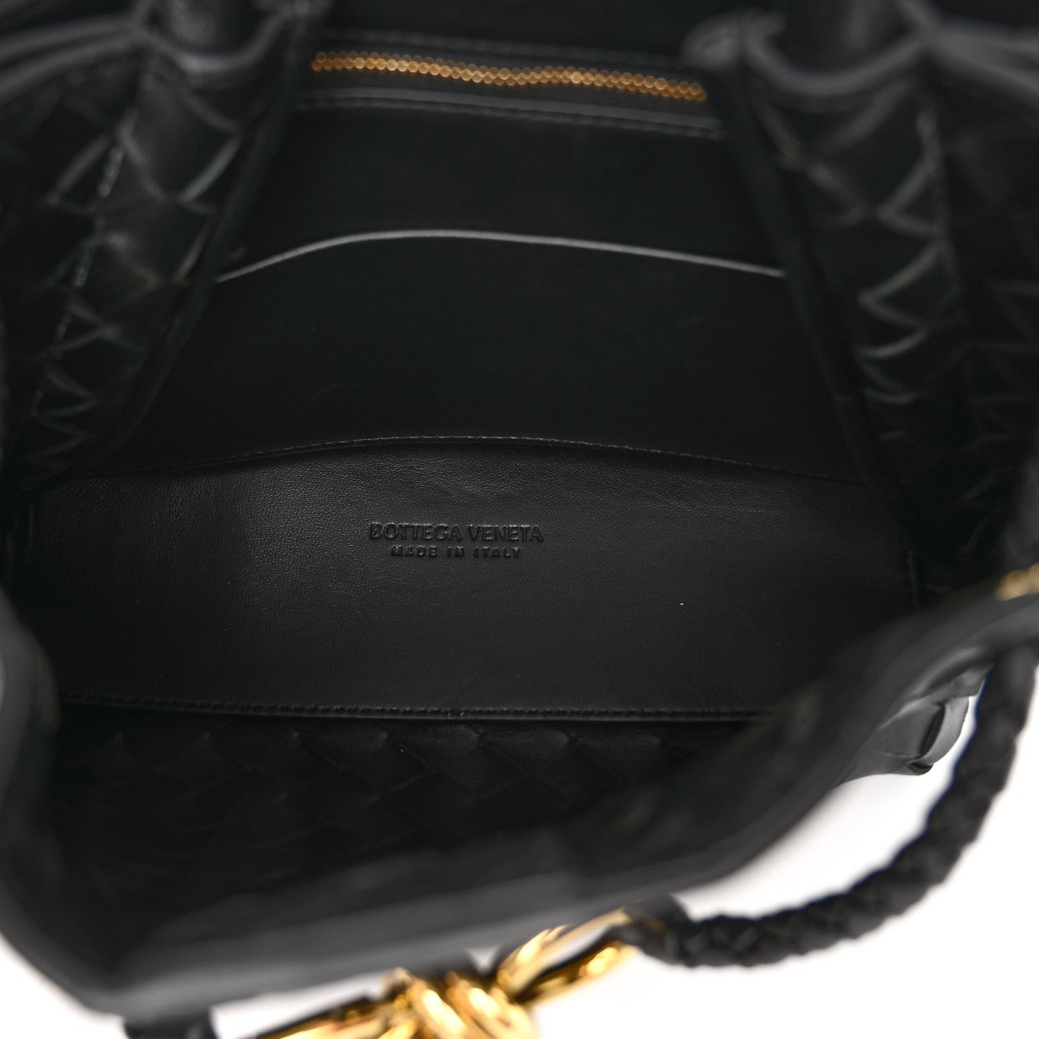 Bottega Veneta Nappa Intrecciato Small Andiamo Shoulder Bag Black 7 of 10