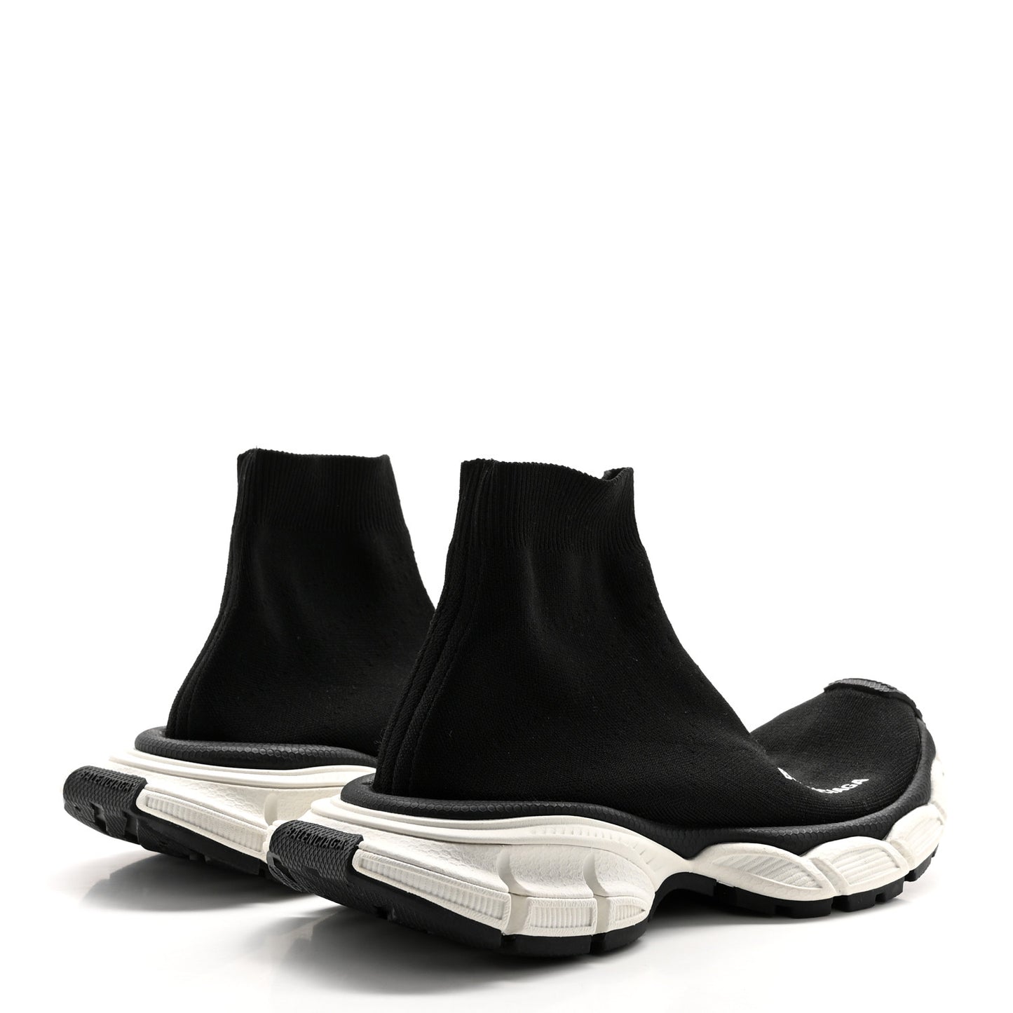 Technical 3D Recycled Knit Womens 3XL Sock Sneakers 35 Black White