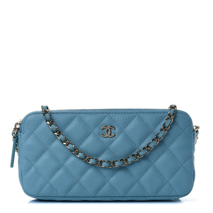 Chanel Caviar Quilted Small Clutch With Chain Blue 1 of 4