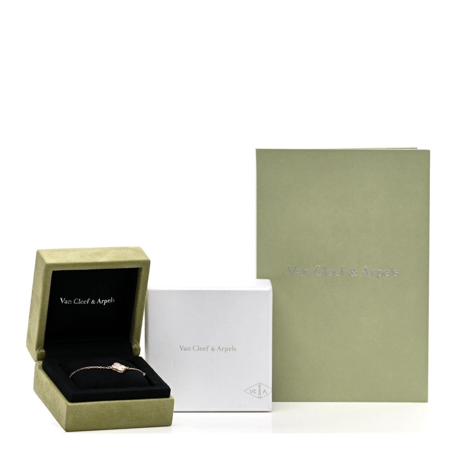 18K Yellow Gold Mother of Pearl Sweet Alhambra Bracelet