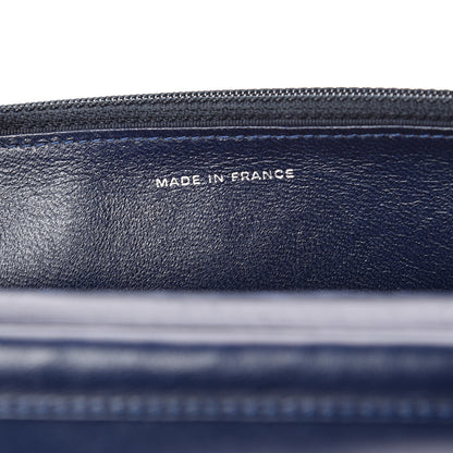 Chanel Patent Quilted Wallet On Chain WOC Blue 7 of 11