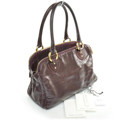Marc Jacobs Leather Blake Satchel Plum 3 of 11