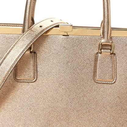 Dolce & Gabbana Metallic Dauphine Medium Frame Tote Gold 7 of 9