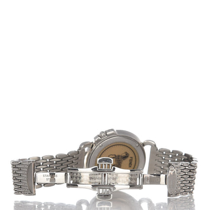 Fendi Stainless Steel Mother of Pearl 37mm 8100M Selleria Quartz Watch Silver 6 of 8