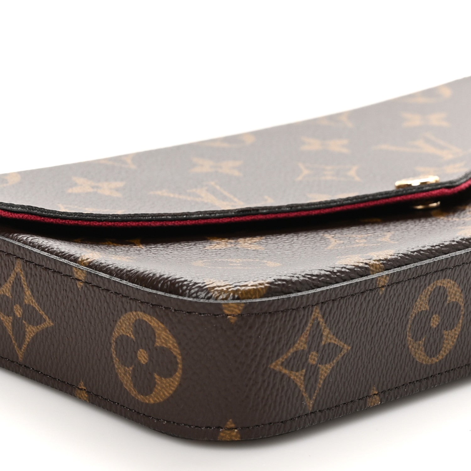 Louis Vuitton Monogram Pochette Felicie Chain Wallet Fuchsia 9 of 10