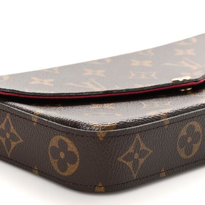 Louis Vuitton Monogram Pochette Felicie Chain Wallet Fuchsia 9 of 10