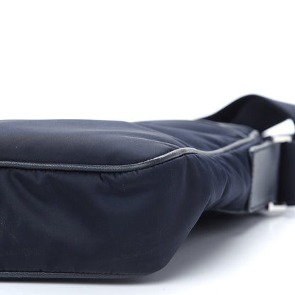 Prada Tessuto Nylon Saffiano Flat Messenger Bag Blue 6 of 10
