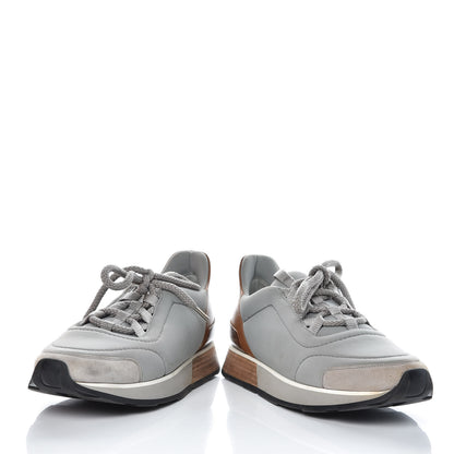 Hermes Suede Nylon Sneakers 37 Grey 7 of 14