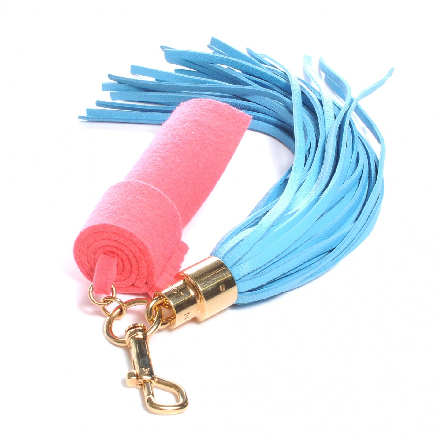 Rainbow Bag Charm Tassel Blue
