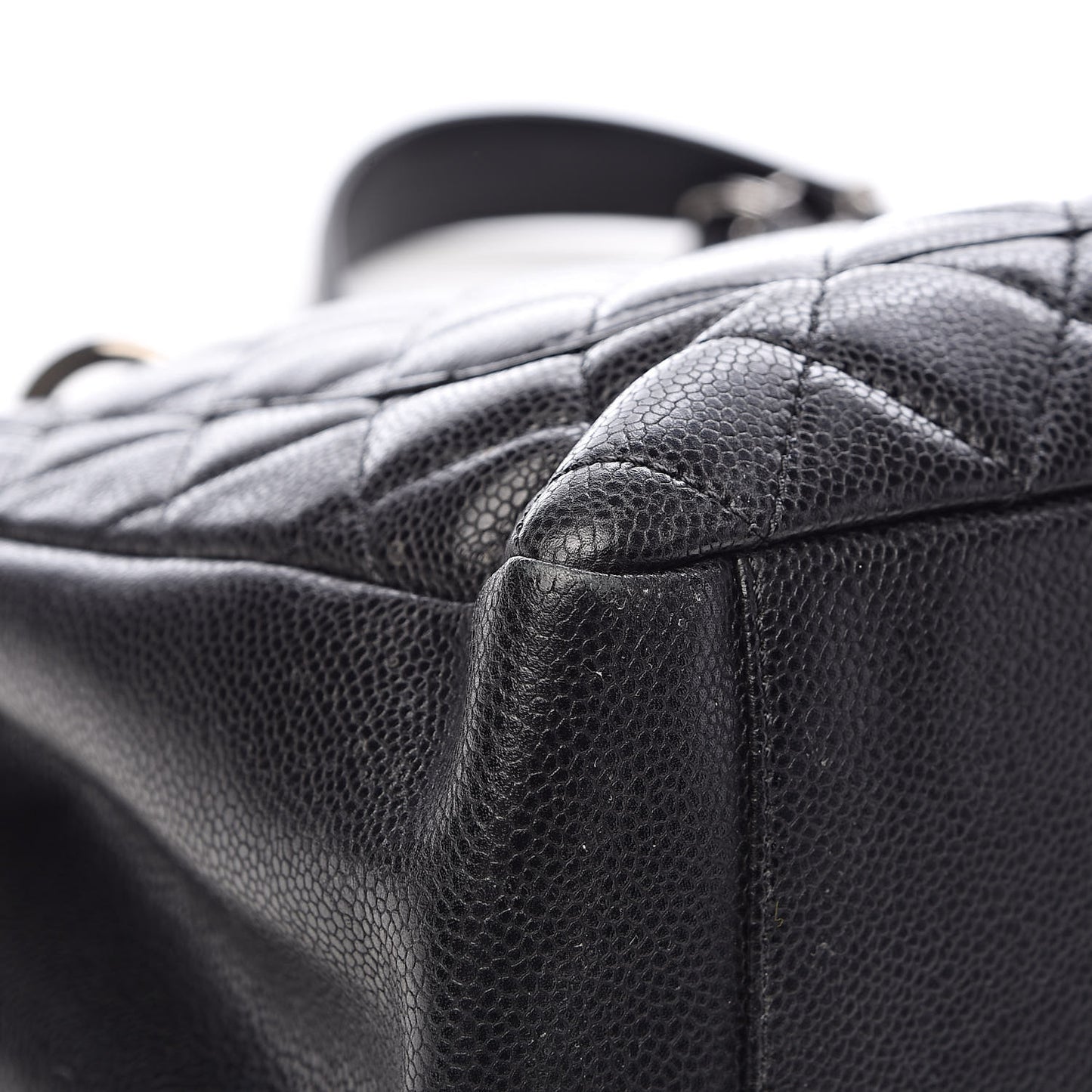 Caviar Quilted Grand Shopping Tote GST Black