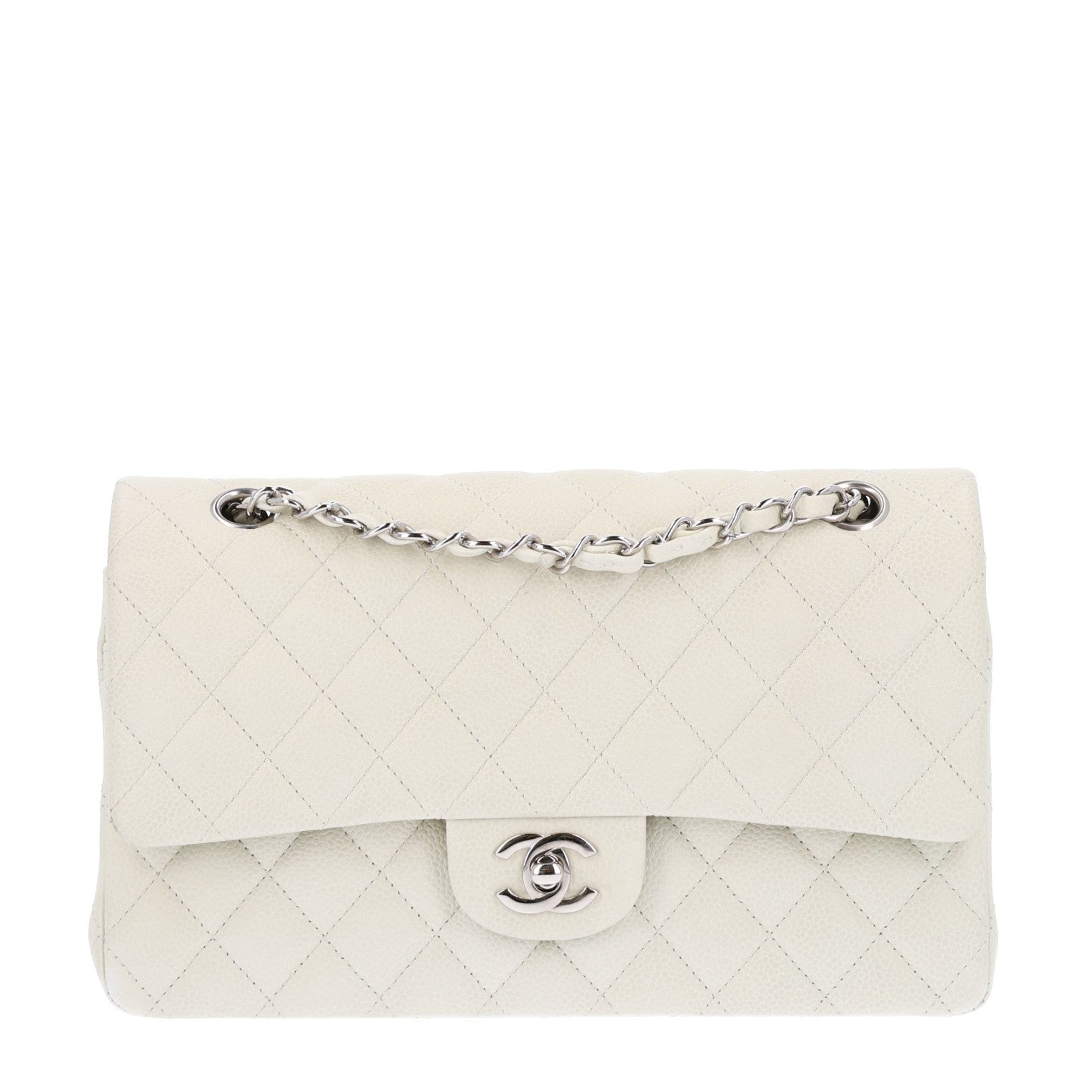 Chanel Caviar Quilted Medium Double Flap Light Green 1 of 11