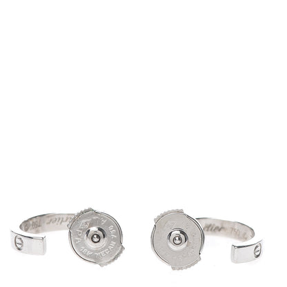 Cartier 18K White Gold Small LOVE Hoop Earrings 3 of 6