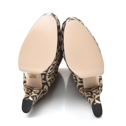 Gucci Fabric G Rhombus Print Platform Boots 39 Beige Cocoa 5 of 9