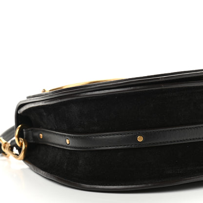 Chloe Calfskin Suede Medium Nile Bracelet Bag Black 9 of 10