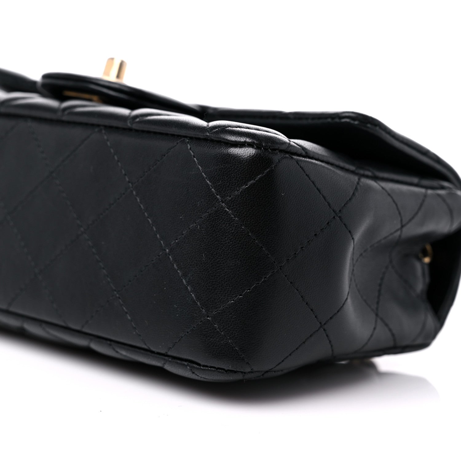 Chanel Lambskin Quilted Mini Rectangular Flap Black 9 of 10