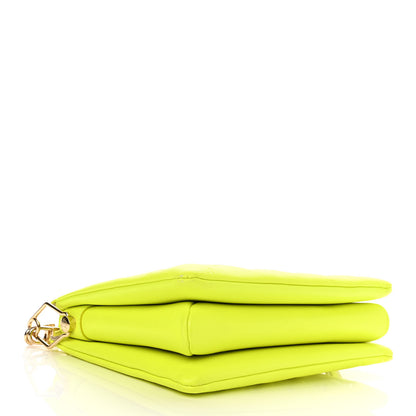 Louis Vuitton Calfskin Embossed Monogram LV Match Coussin PM Fluorescent Yellow 4 of 9