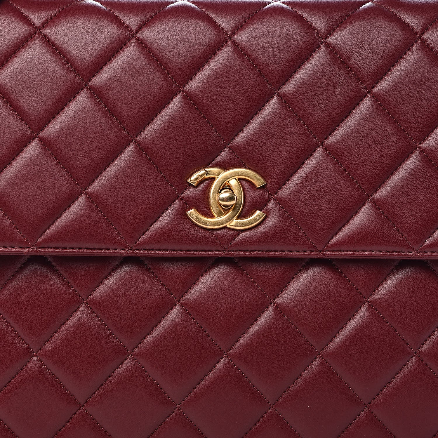 Chanel Lambskin Quilted Large Trendy CC Dual Handle Flap Bag Burgundy 11 of 11