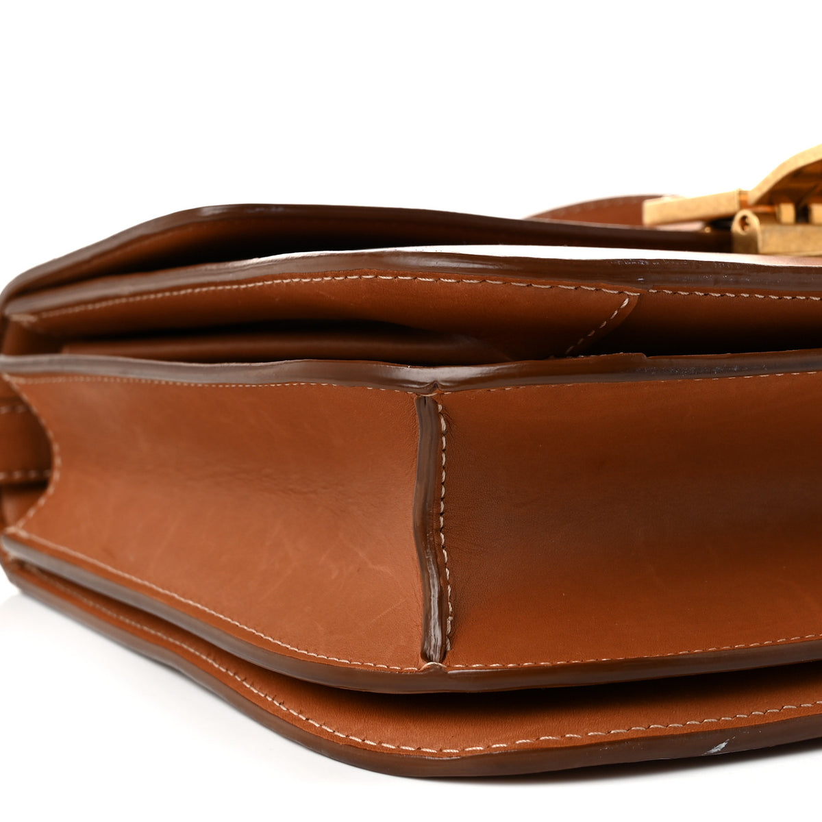 Natural Calfskin Medium Classic Box Flap Bag Tan