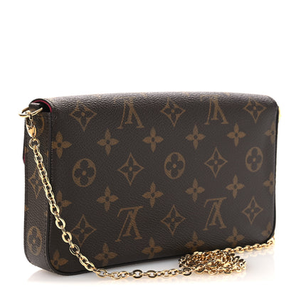 Louis Vuitton Monogram Pochette Felicie Chain Wallet Fuchsia 4 of 12
