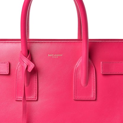 Saint Laurent Calfskin Small Sac De Jour Lipstick Fuchsia 10 of 10