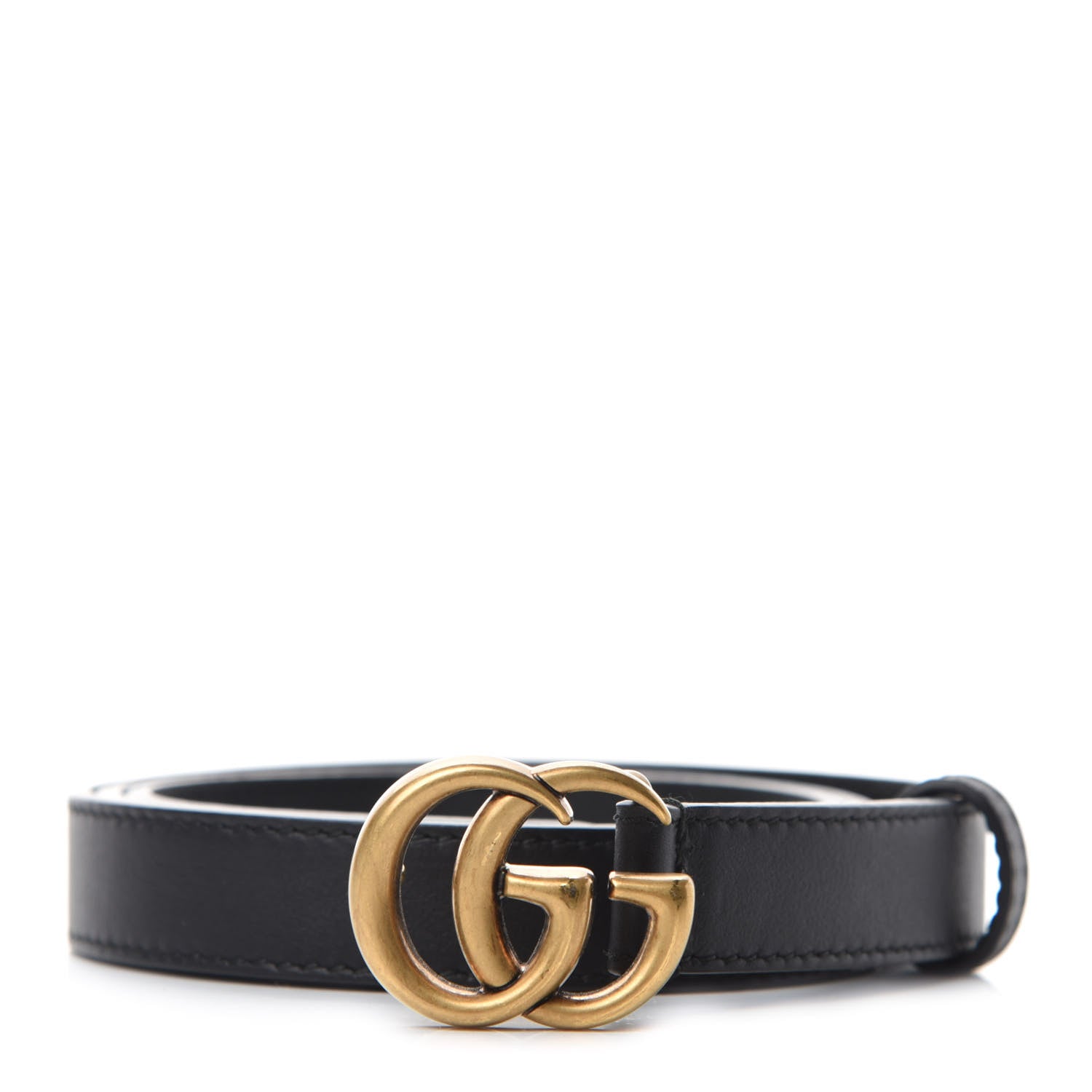 Gucci Calfskin Double G 20mm Belt 85 34 Black 1 of 3