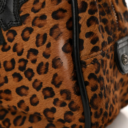 Chrome Hearts Leopard Print Hair Cross Patch Duffle Bag Black 10 of 11
