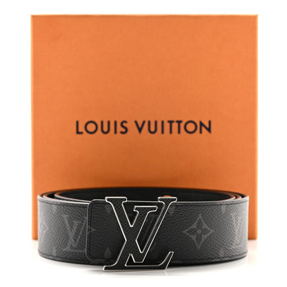 Louis Vuitton Monogram Eclipse Taigarama 40mm LV Initiales Reversible Belt 110 44 Black 7 of 7