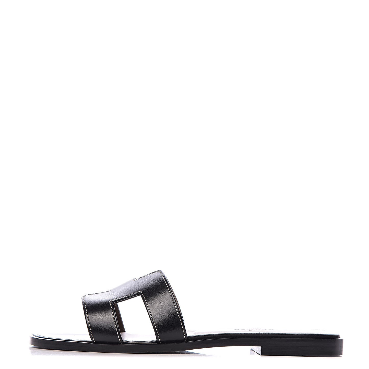 Box Calfskin Oran Sandals 36 Black