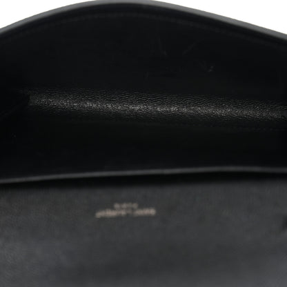 Saint Laurent Grain De Poudre Monochrome Uptown Chain Wallet Black 5 of 11