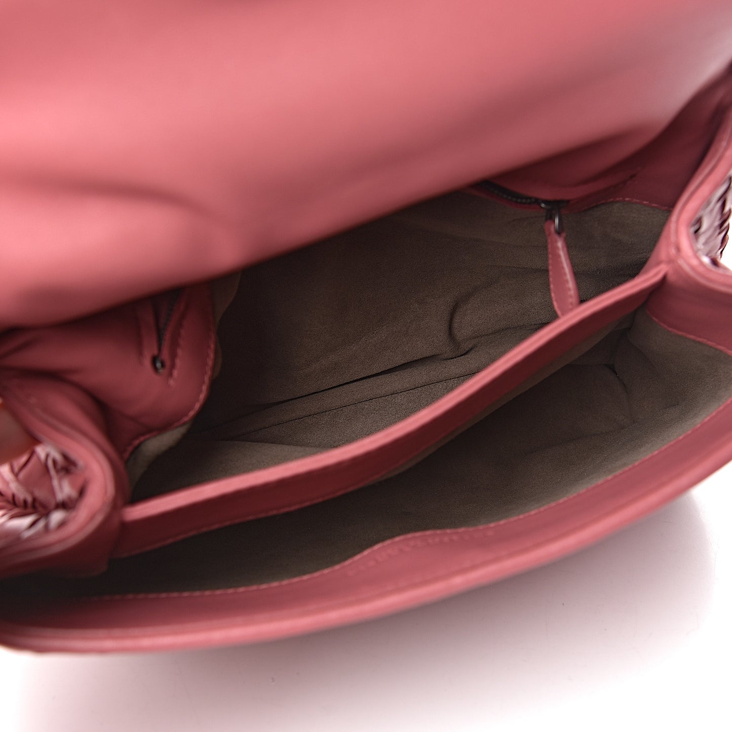 Nappa Intrecciato Small Olimpia Shoulder Bag Rose Pink