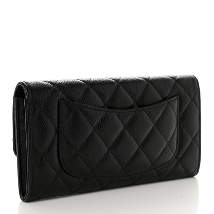 Chanel Caviar Quilted Large Flap Wallet Black 3 of 8