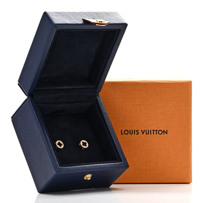 Louis Vuitton 18K Pink Gold Empreinte Ear Studs Earrings 6 of 6