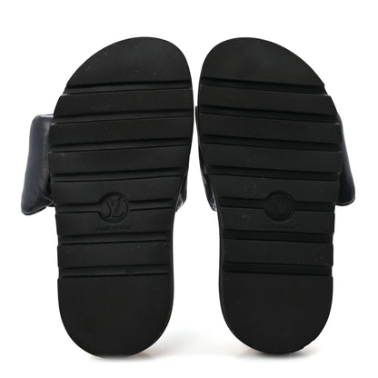 Louis Vuitton Nylon Monogram Womens Pool Pillow Comfort Mules 36 Navy Blue 6 of 9
