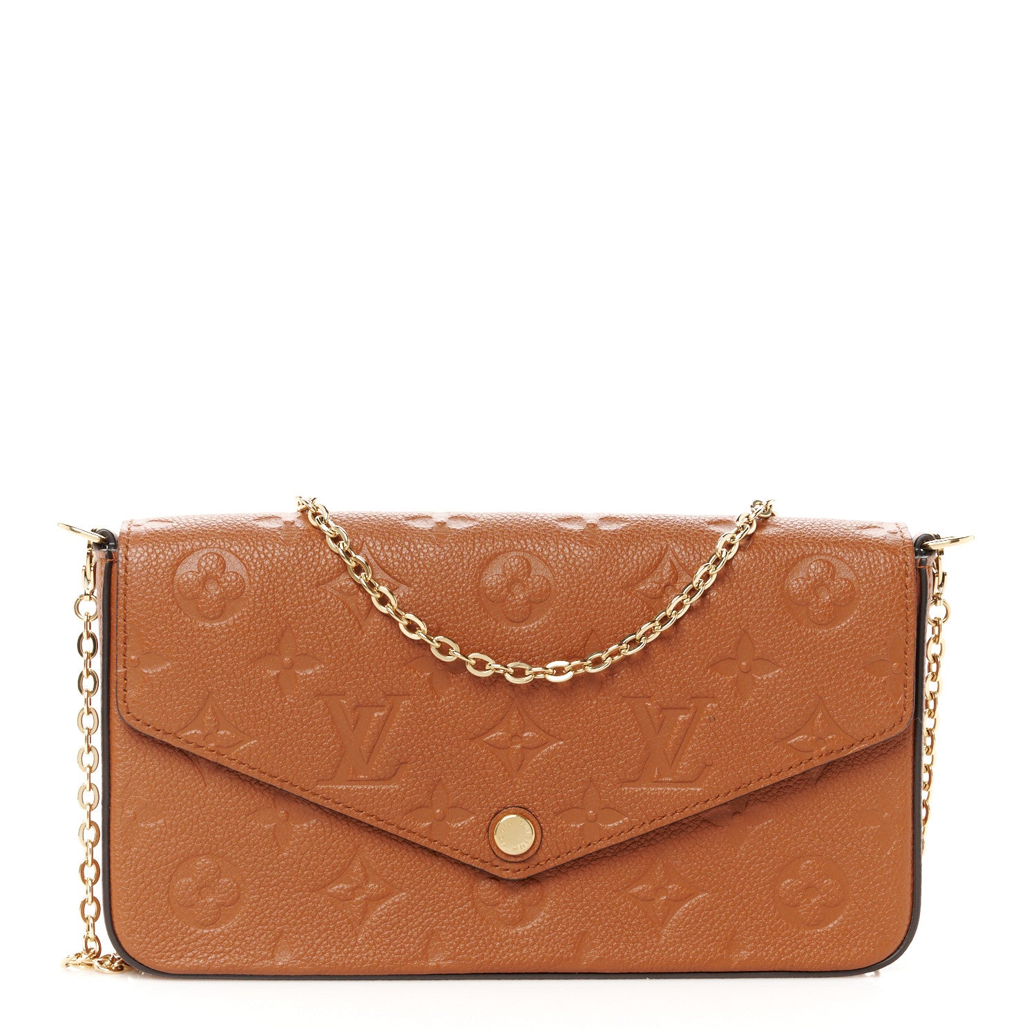 Louis Vuitton Empreinte Pochette Felicie Chain Wallet Cognac 1 of 12