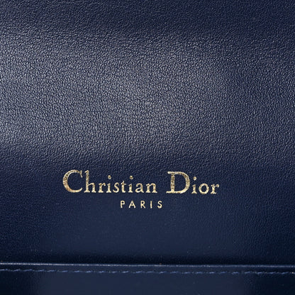 Christian Dior Patent Cannage Lady Dior Convertible Clutch Navy 6 of 10