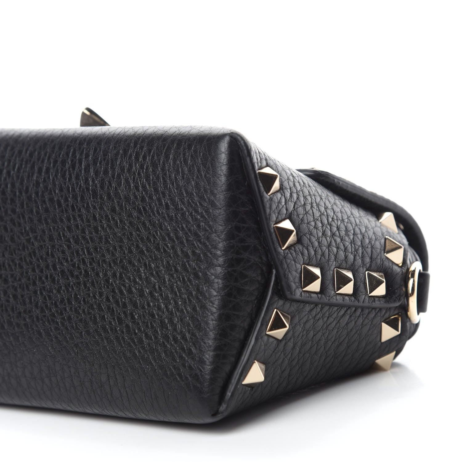 Valentino Garavani Pebbled Calfskin Mini Rockstud Crossbody Bag Black 7 of 10