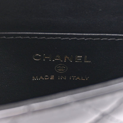 Chanel Patent Calfskin Quilted Chain Hoop Bag Black 6 of 11