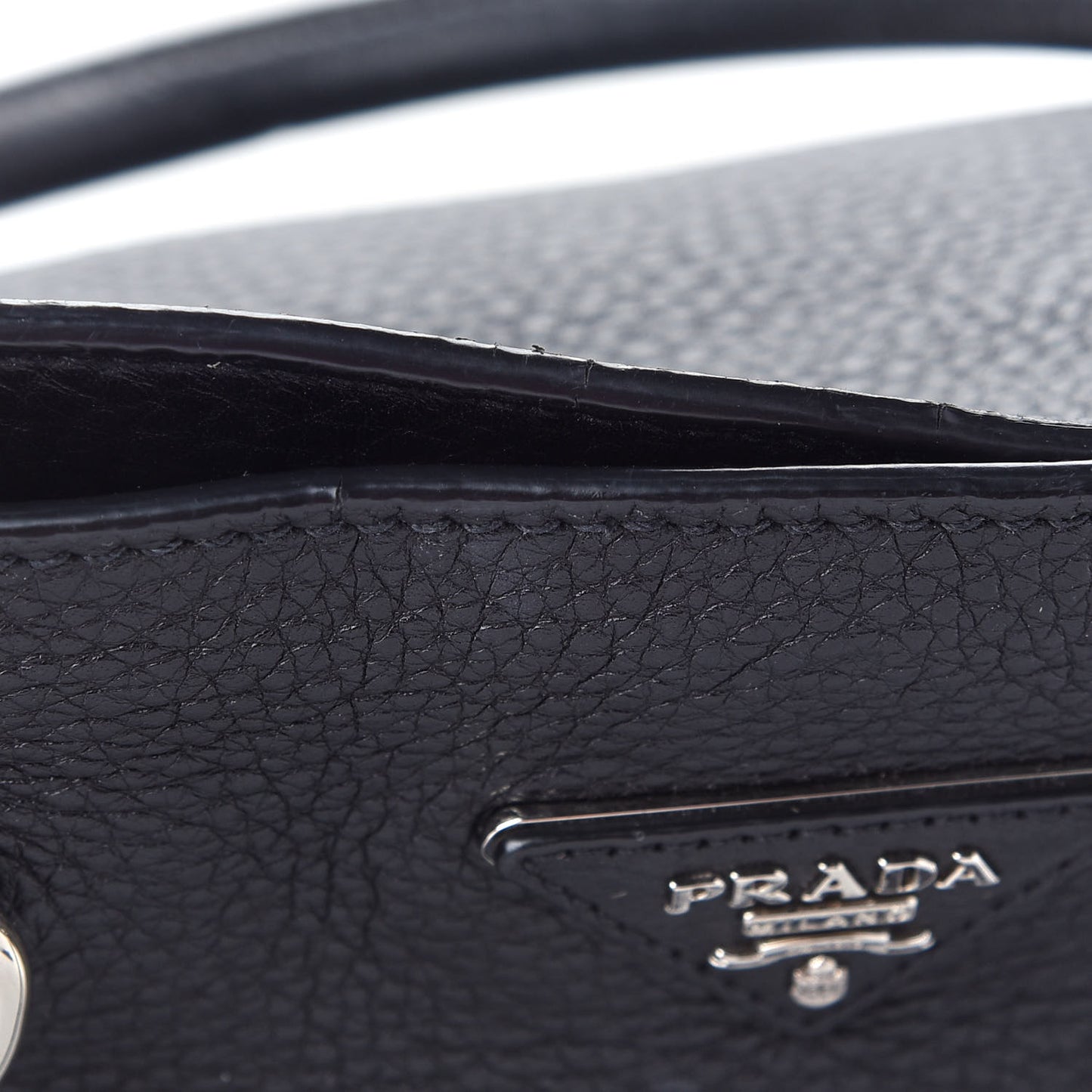 Vitello Daino Shopping Tote Black