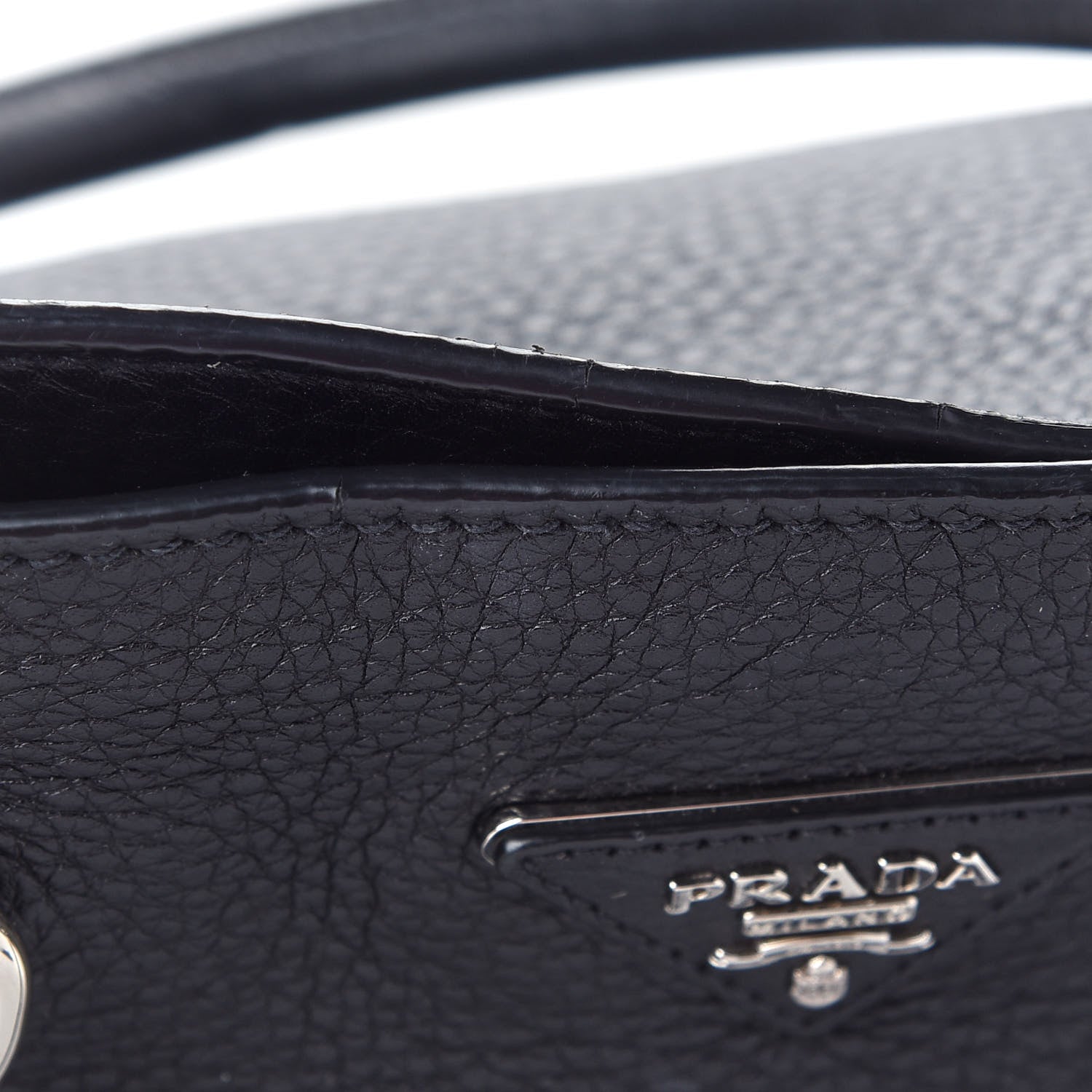 Prada Vitello Daino Shopping Tote Black 9 of 9