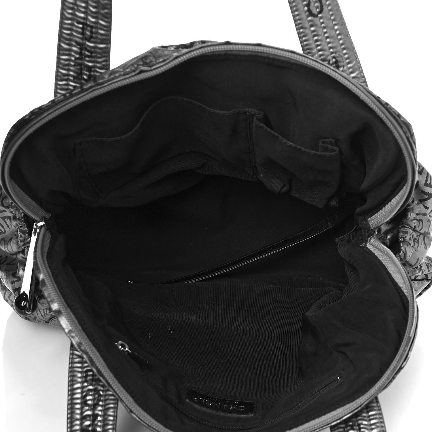Chanel Lacquered Canvas Medium Unlimited Tote Argent Fonce 5 of 16