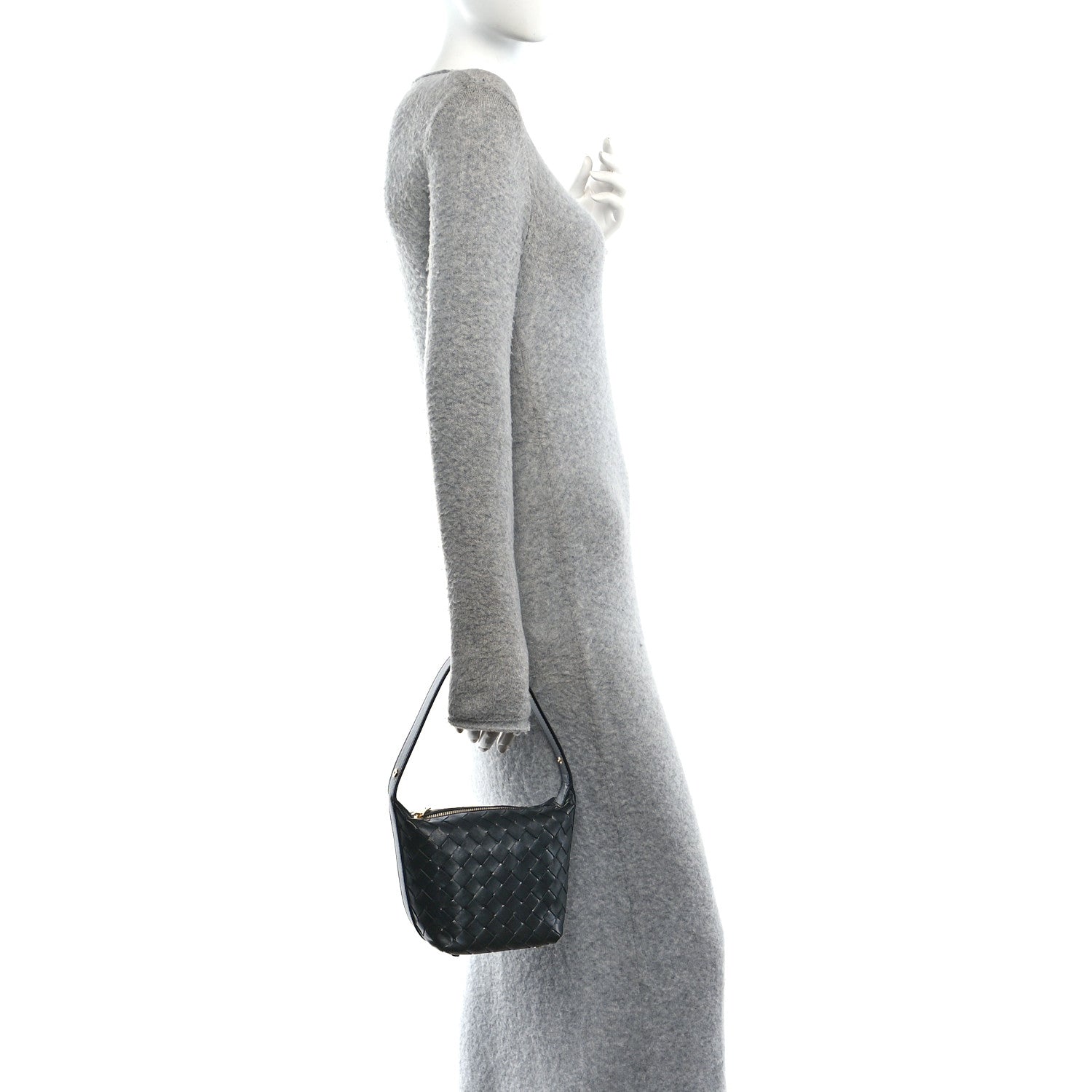 Bottega Veneta Calfskin Nappa Intrecciato Candy Wallace Black 2 of 11