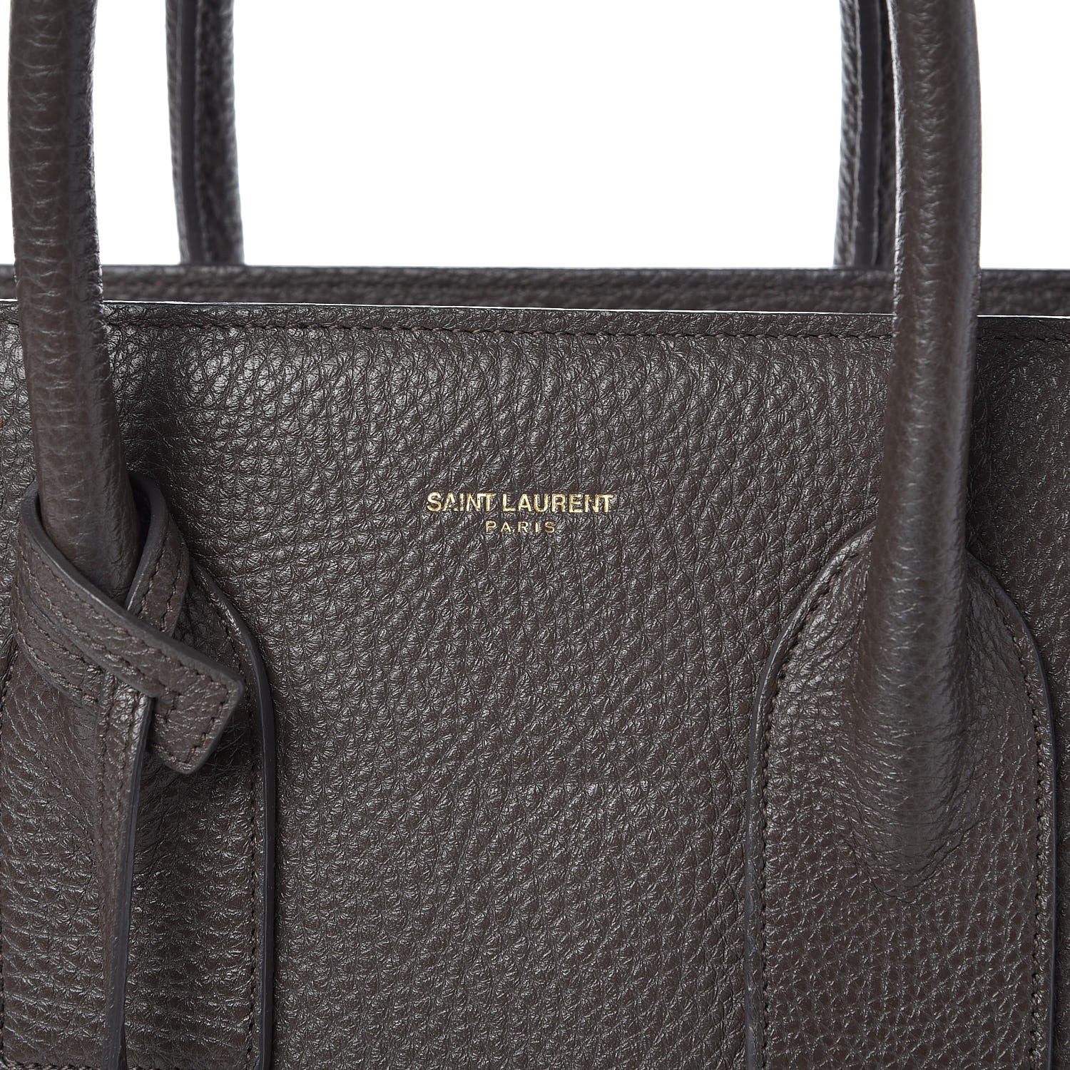 Saint Laurent Grained Calfskin Small Sac De Jour Earth 7 of 13