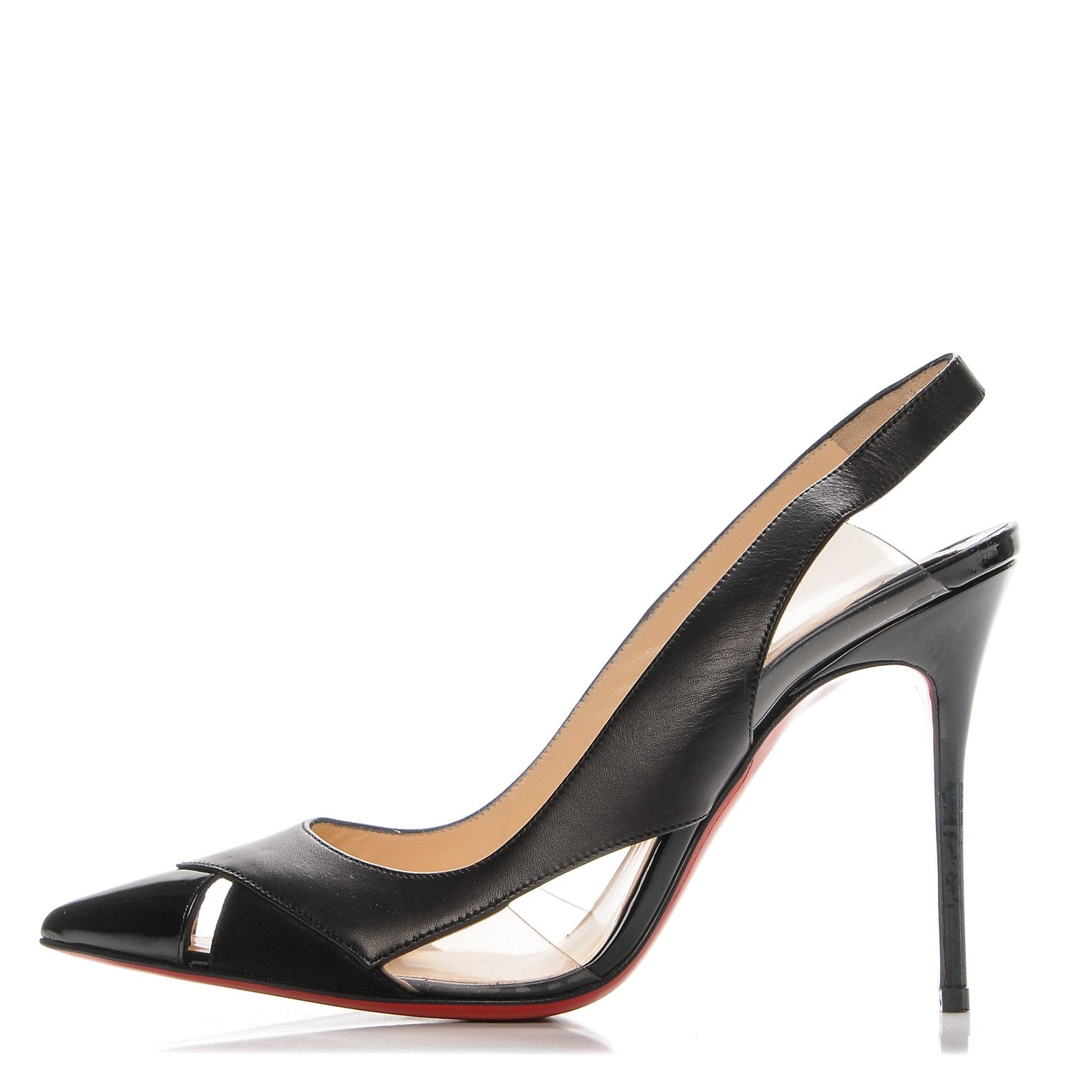 Christian Louboutin Patent Suede Calfskin Air Chance 100 Pumps 36 Black 1 of 7