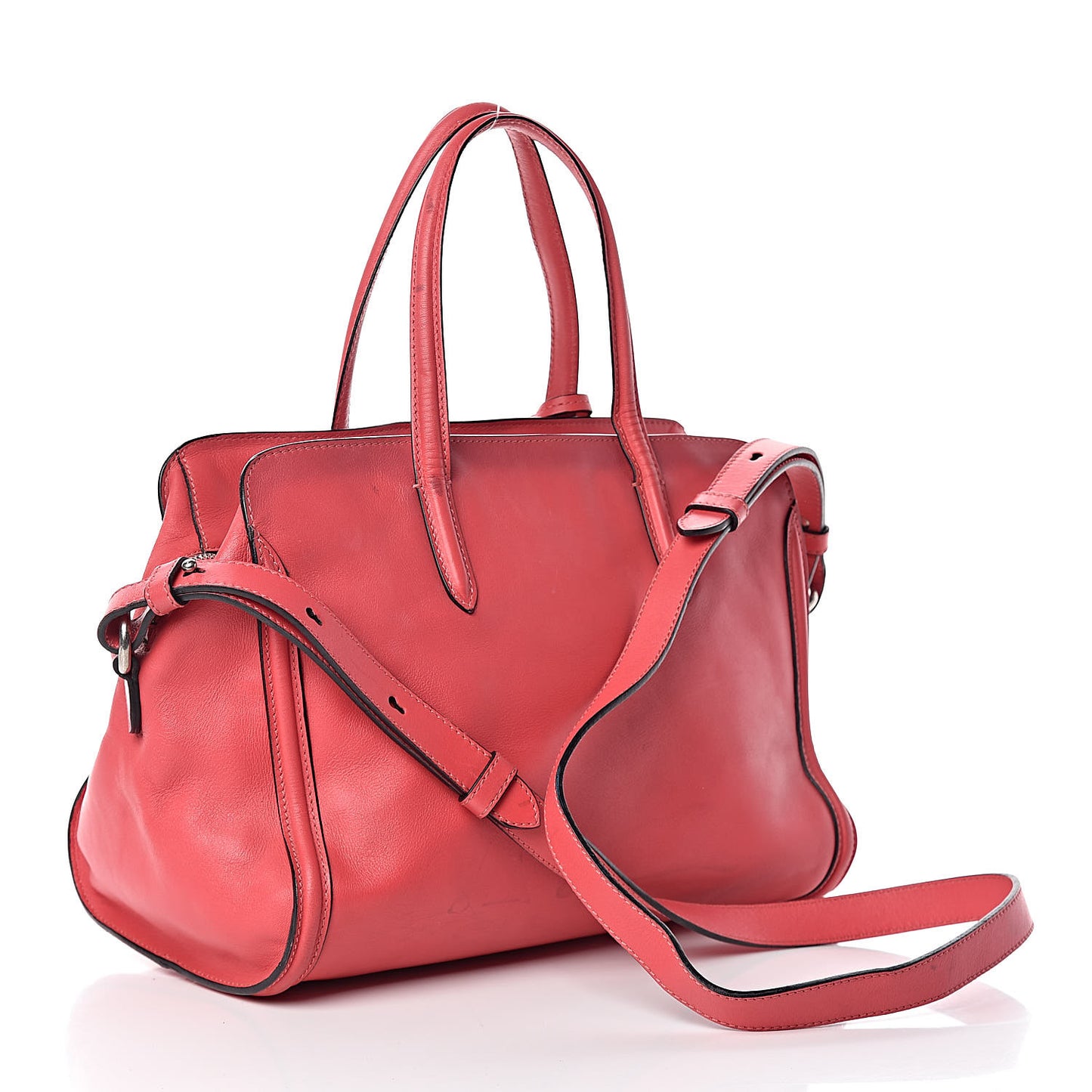 Calfskin Small Skull Padlock Zip Around Tote Pink