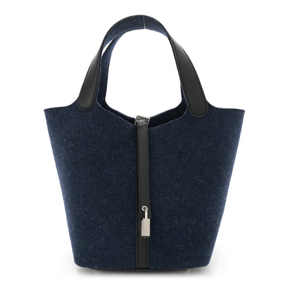 Hermes Feutre Swift Picotin Lock 22 MM Bleu Nuit Black 1 of 11