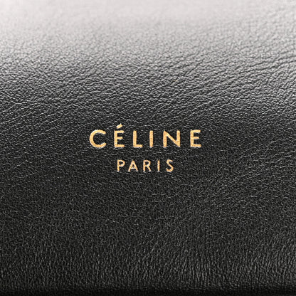 Celine Calfskin Pleated French Lock Clutch Black 6 of 8