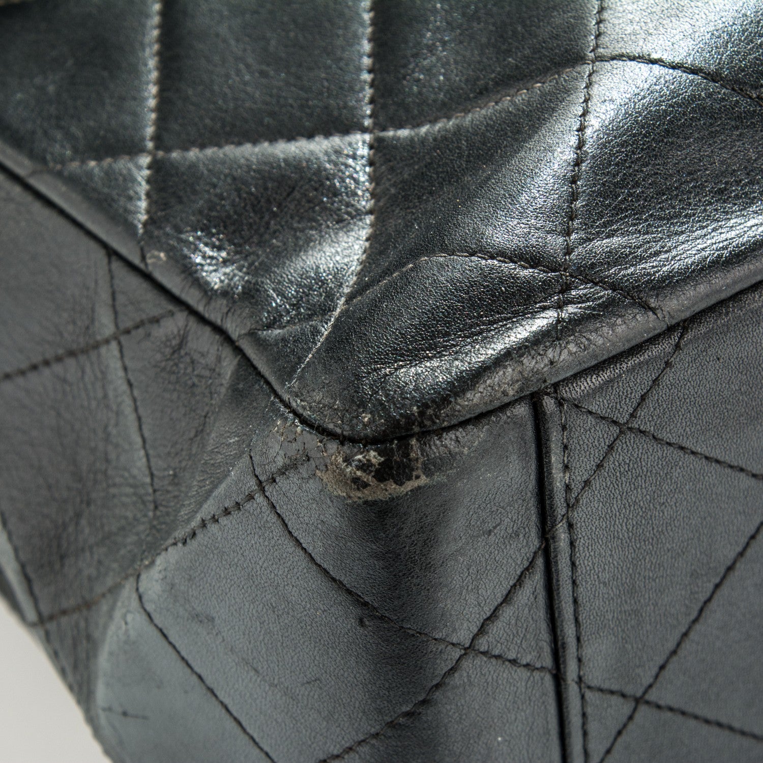 Chanel Lambskin Quilted XL Jumbo Single Flap Black 14 of 14